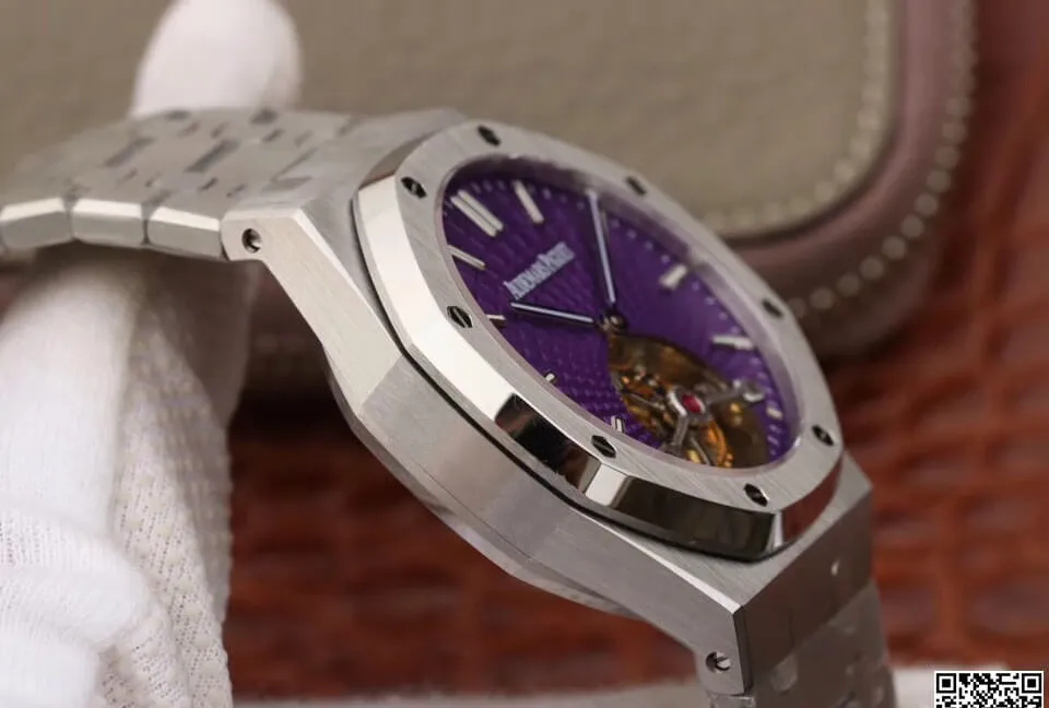 Audemars Piguet Royal Oak Tourbillon 26522ST.OO.1220ST.01 JF Factory 1:1 Best Edition Replica Watch Purple Dial
